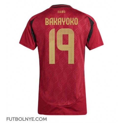 Camiseta Bélgica Johan Bakayoko #19 Primera Equipación para mujer Eurocopa 2024 manga corta